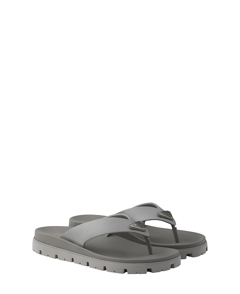 Prada Men's Rubber Thong Sandals