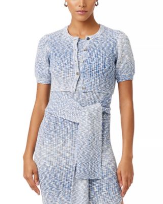 TOCCIN - Christy Cropped Marled Knit Cardigan