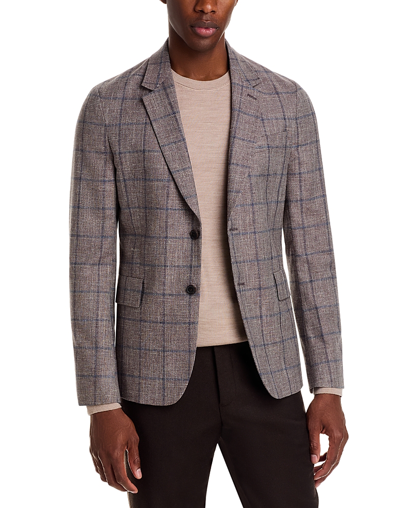 Paul Smith Extra Slim Fit Windowpane Sport Jacket In Gray