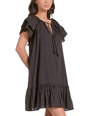 Short Sleeve Ruffle Baby Doll Dress
