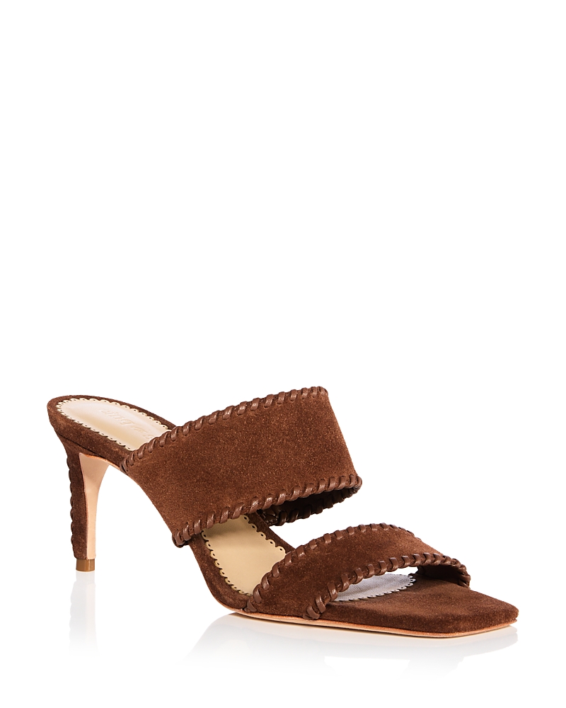 Cinq À Sept Sutton Whipstitch Sandals Dark Sepia In Brown