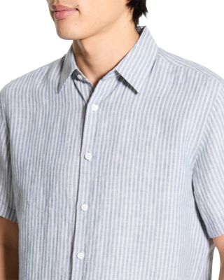  Irving Linen Short Sleeve Shirt in Summer Stripe