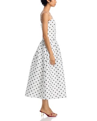 Strappy Polka Dot Midi Dress