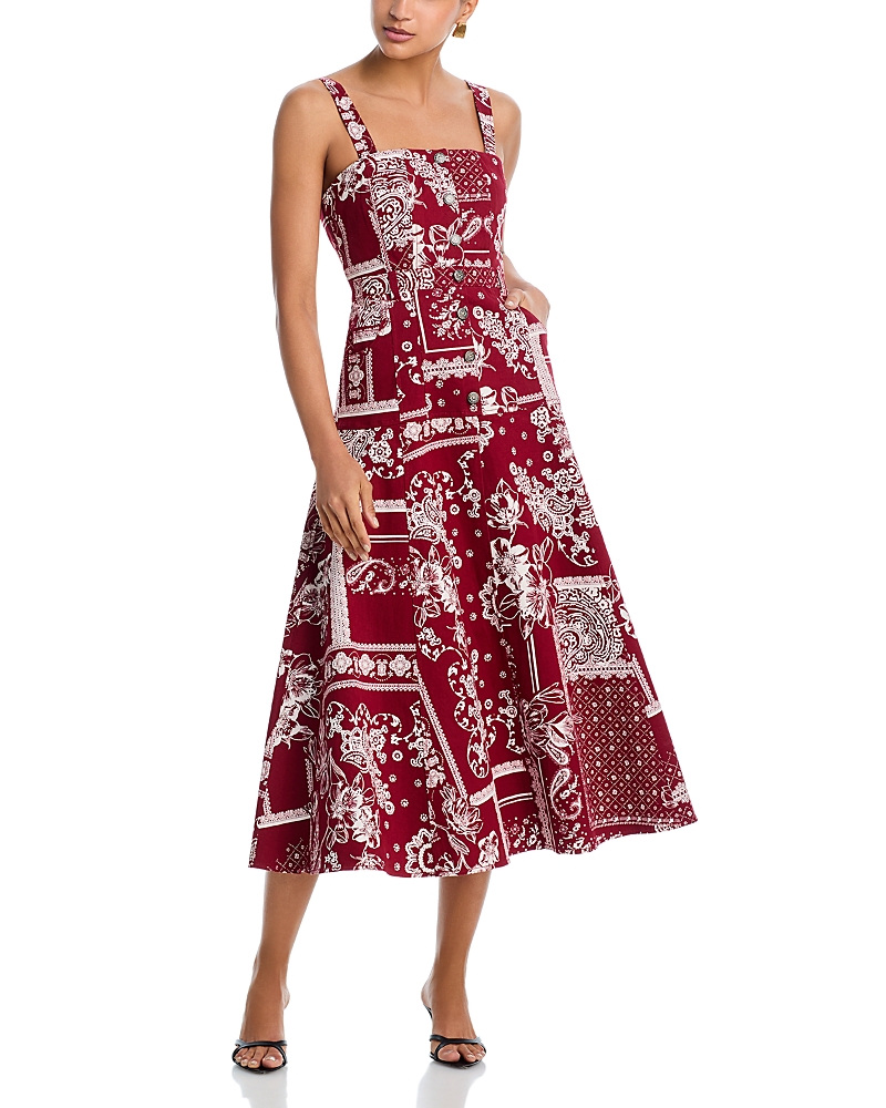 Cinq À Sept Cinq A Sept Veena Bandana Military Twill Dress In Red