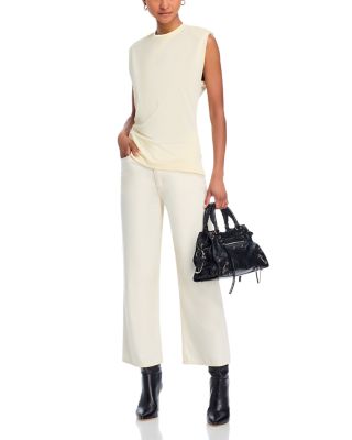 Featherweight Andi High Rise Wide Leg Jeans in Ecru