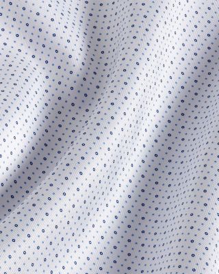 Trim Fit Herringbone Dot Print Dress Shirt