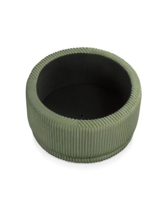 Lyla Chenille Round Storage Ottoman