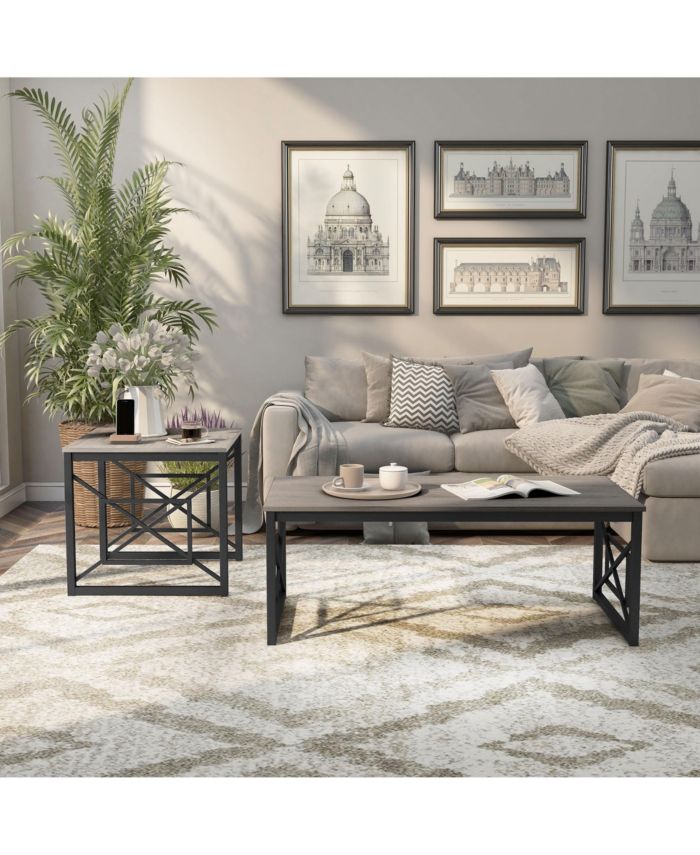 Bonanza Wood Coffee Table Set, 2-Piece
