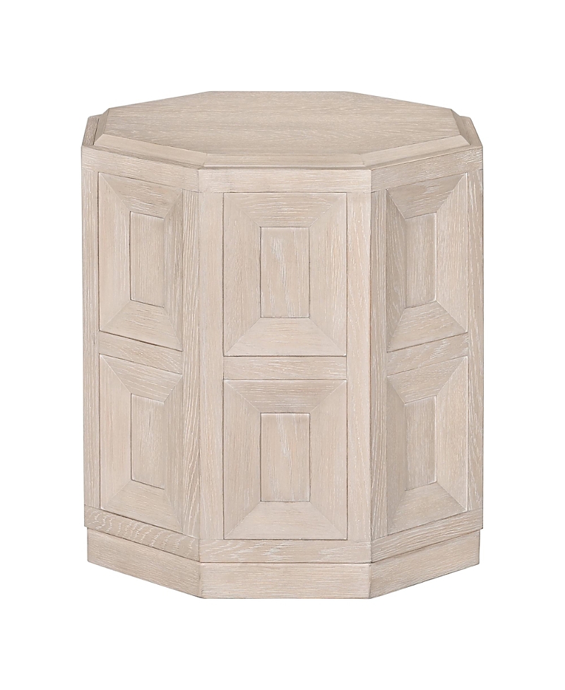 Furniture Of America Flonnin Hexagon End Table With Ornamental Sunken Panels