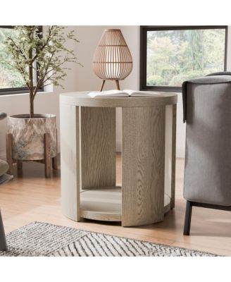 Piez 1-Shelf Round End Table