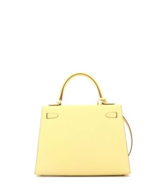 Kelly 25 Handbag Yellow Epsom with Gold Hardware