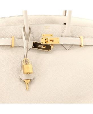 Birkin 30 Handbag Light Clemence with Gold Hardware