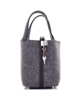 Pre-Owned HERMÈS - PM Picotin Lock Bag Felt with Leather