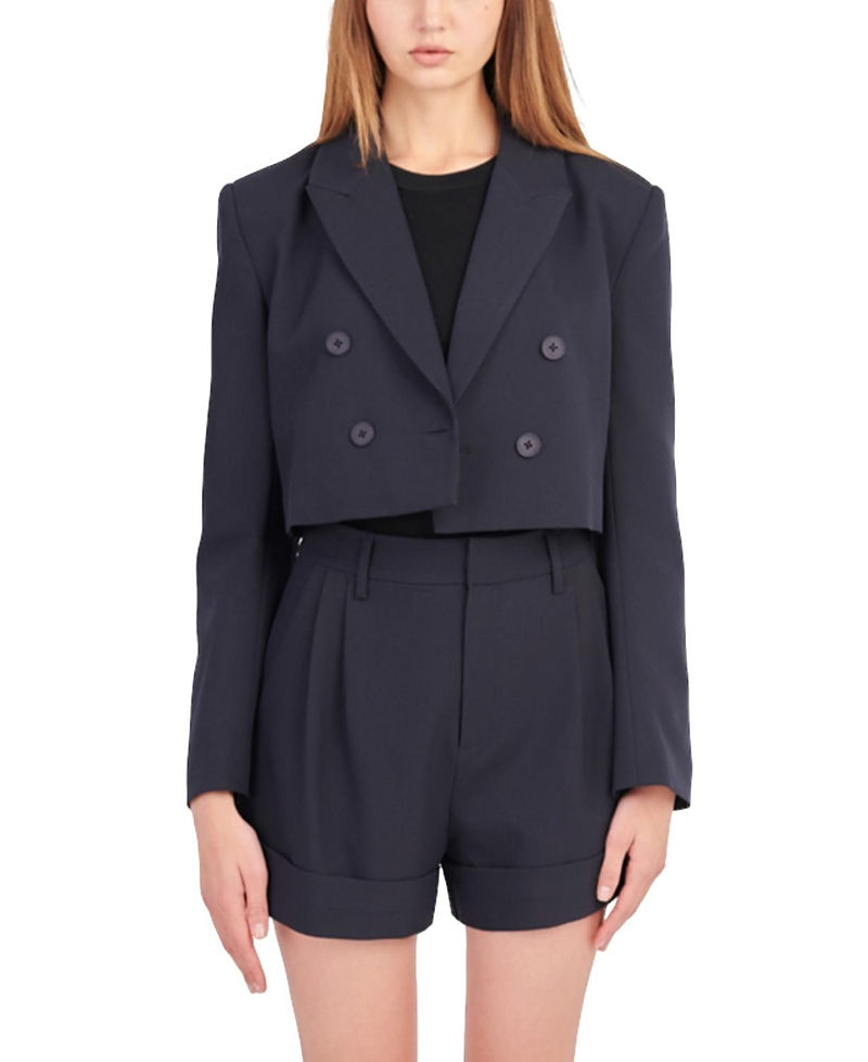 English Factory Women's Double Breasted Button Blazer
