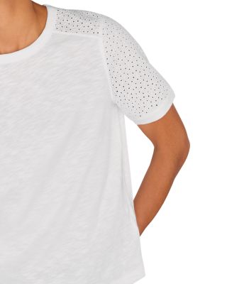 Broderie Sleeve Detail Tee