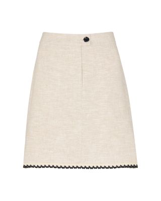 Linen Cotton Mini Skirt