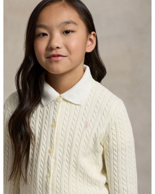 Girls' Cable-Knit Cardigan - Big Kid