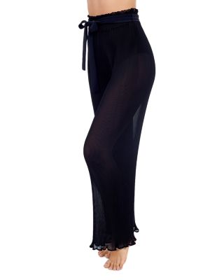 Tutti Frutti Pleated Sheer Cover-Up Pants