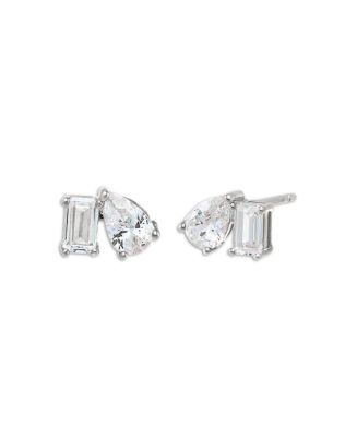 By Adina Eden Cubic Zirconia Mixed Cut Stud Earrings | Bloomingdale's