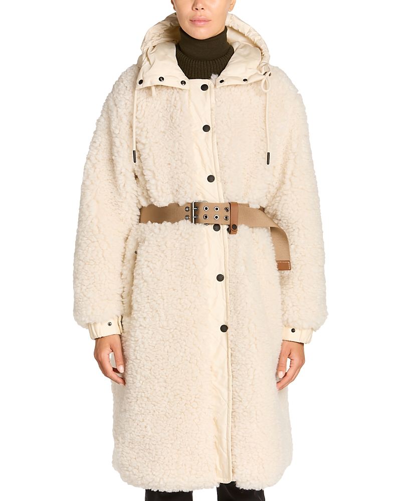 Moncler Blavet Long Coat In White