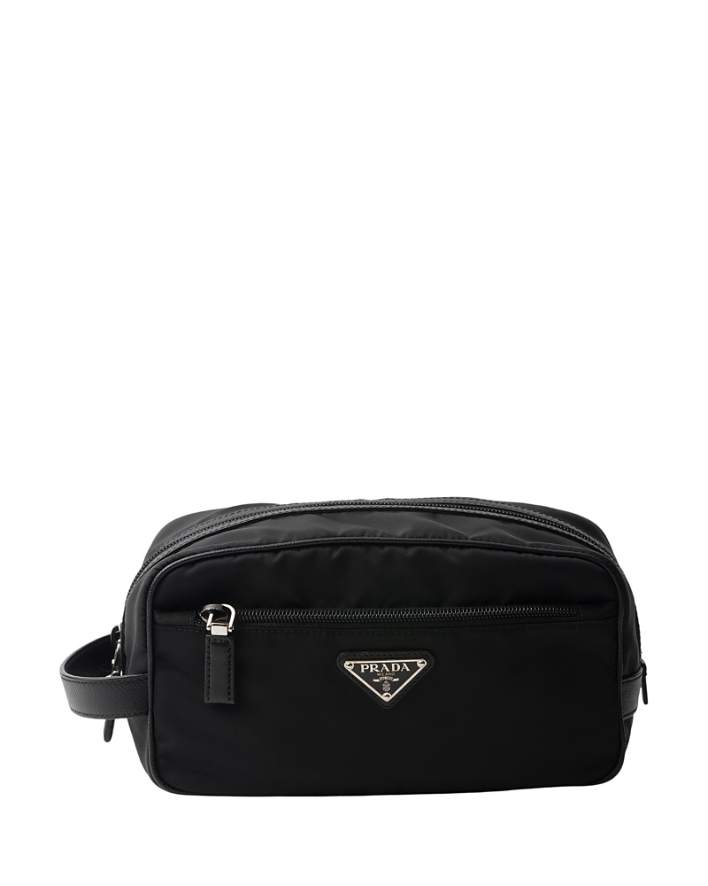 Prada Re-Nylon and Saffiano Leather Travel Pouch