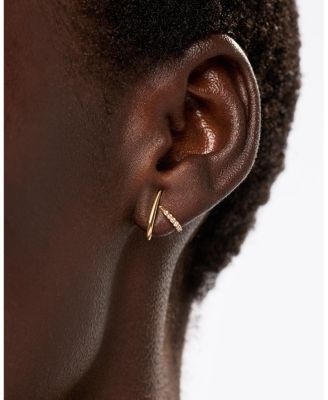 Solid Gold Lab Grown Diamond Aurora Huggie Studs