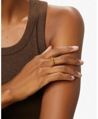 Gold Twist Slim Rope Ring