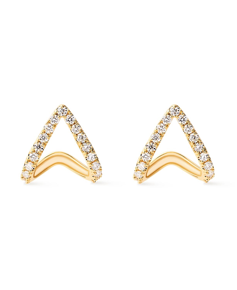 Ana Luisa Solid Yellow Gold - Lab Grown Diamond Velora Huggie Studs