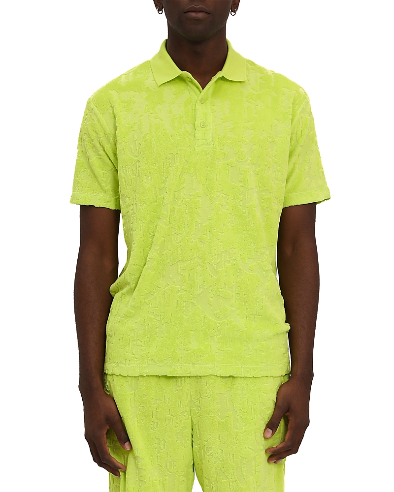 Purple Brand Regular Fit Terry Jacquard Polo