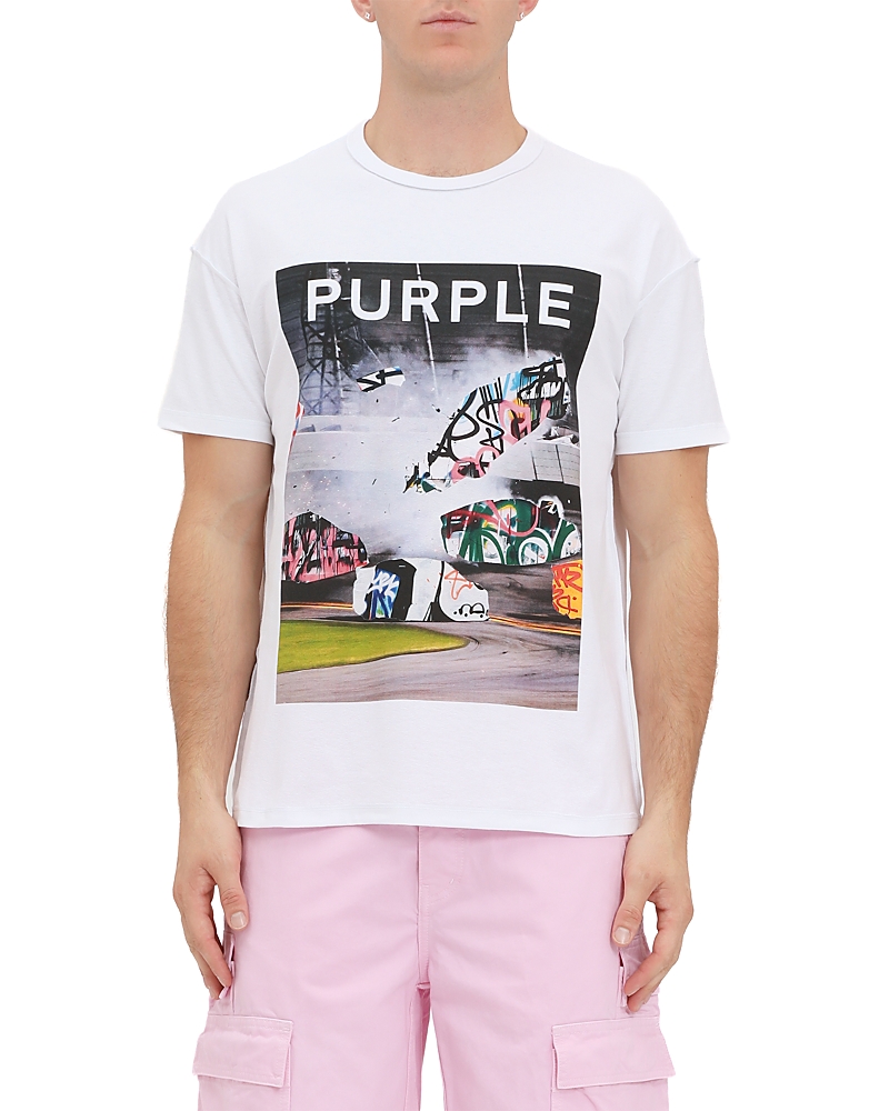 Purple Brand Textured Inside Out Graphic T-shirt