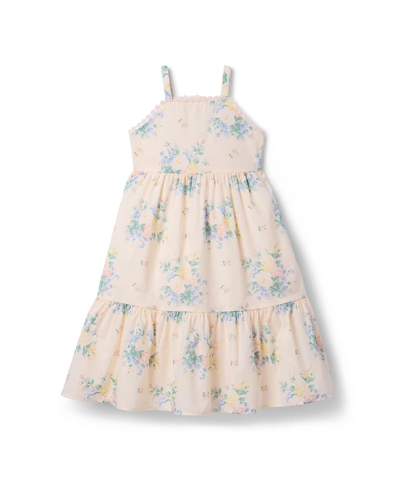 JANIE AND JACK JANIE AND JACK GIRLS' FLORAL MAXI DRESS- LITTLE KID, BIG KID