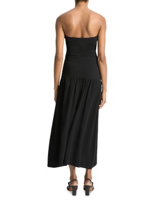 Strapless Compact Drop Waist Dress