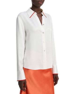 Tipped Silk Shirt