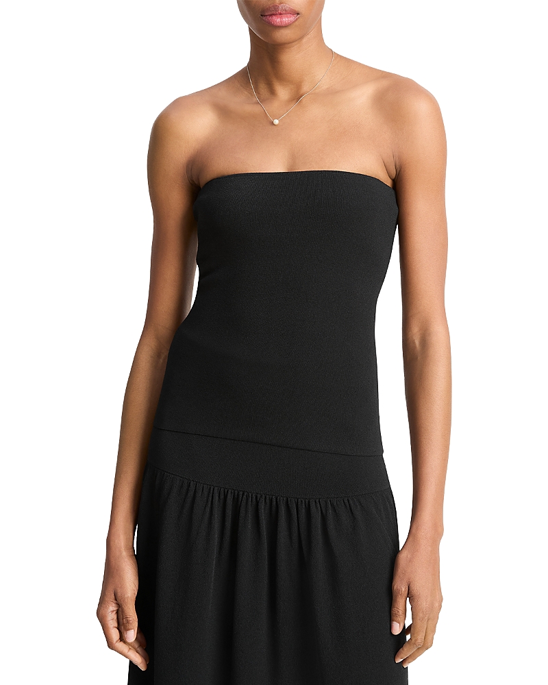 Vince Compact Sweater Tube Top In Black