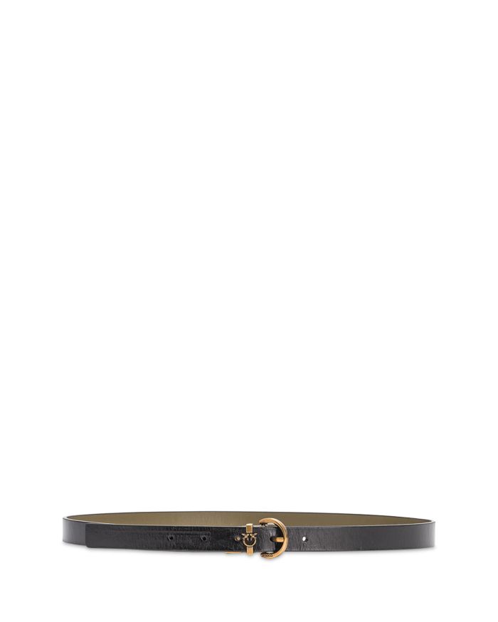 Women's Love Berry H2 Black & Green Leather Reversible Belt