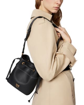 Mini Leather Bucket Bag