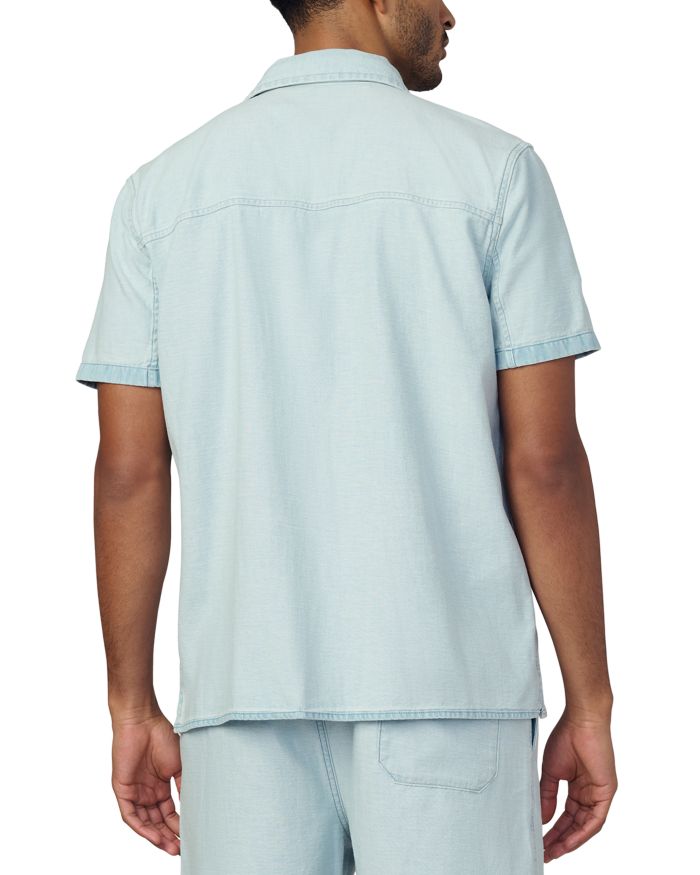 Regular Fit Reverse Chambray Short Sleeve Shirt