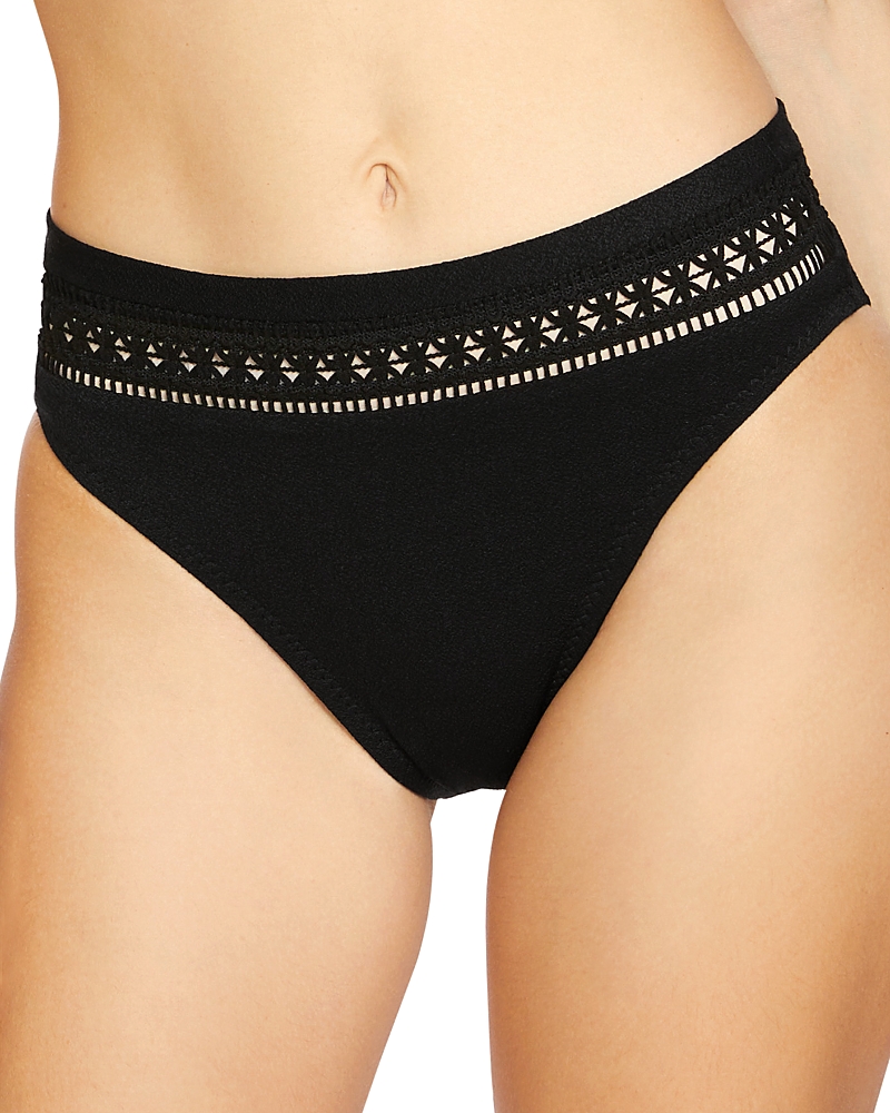 Robin Piccone Isabelle High Waist Bottom In Black