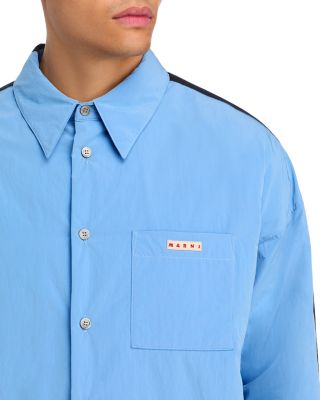 Color Block Boxy Fit Padded Shirt Jacket