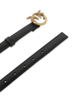 Women's Love Berry H2 Black Leather Belt