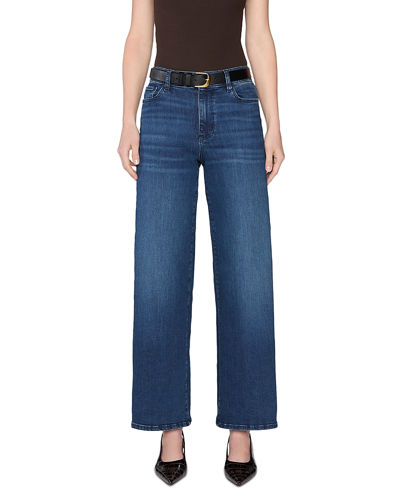 Frame Womens Le Slim Palazzo Cotton-blend Jeans Keepsake In Blue