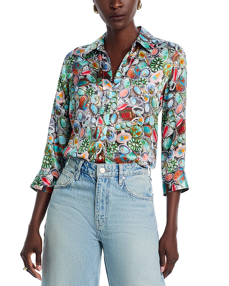 L Agence Dani Silk Blouse