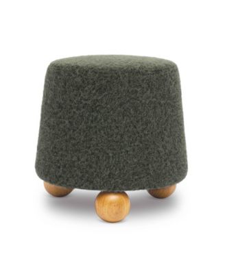 Jaine Loose Faux-Mohair Ottoman