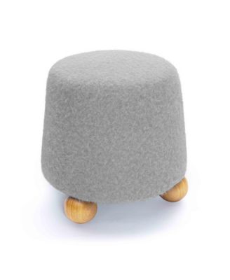 Jaine Loose Faux-Mohair Ottoman