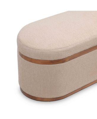 Olivier Oval Storage Ottoman