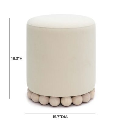 Dex Upcycled Fabric Ottoman