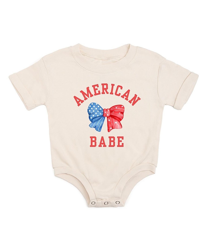 Shop Sweet Wink Girls' American Babe Short Sleeve Romper - Baby