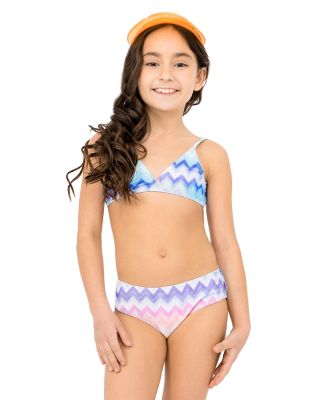 Girls' Geometric Two Piece Swimsuit - Big Kid