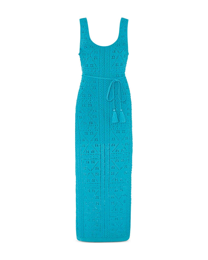 Milly Bubble Pointelle Knit Midi Dress