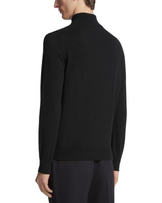 Oasi Cashmere Zip Mock Neck Sweater